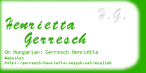 henrietta gerresch business card